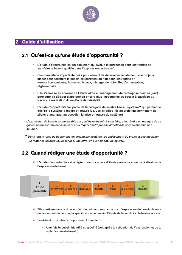 Exemple étude d'opportunité